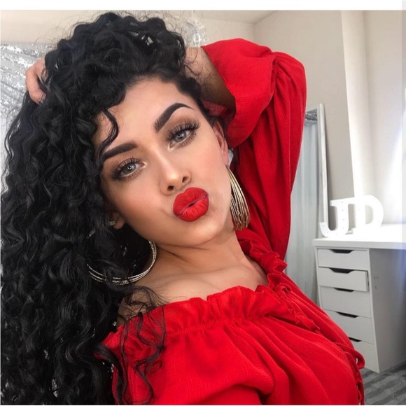 24” Kinky Curly BLACK  Lace Front Wig NEW main image 5
